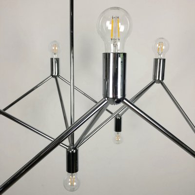 German Chandelier Light Structure with 9 Burning Points from Kinkeldey, 1960s-FFL-1282764