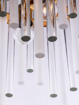 German Chandelier with Glass Rods & Brass from Palwa, 1960s-DEK-932685