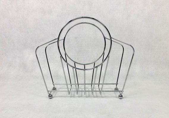 German Chrome Plated Magazine Rack, 1980s-ZCY-1376114