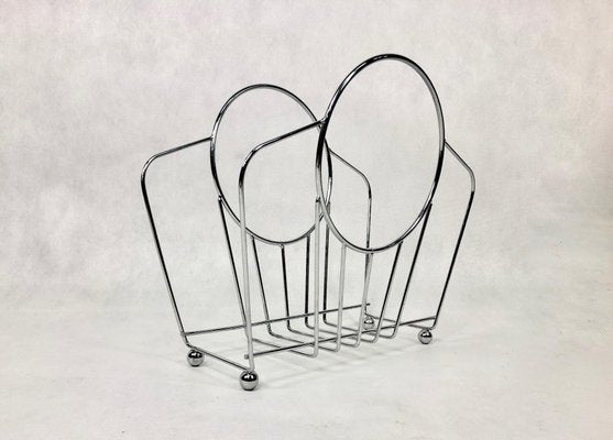 German Chrome Plated Magazine Rack, 1980s-ZCY-1376114