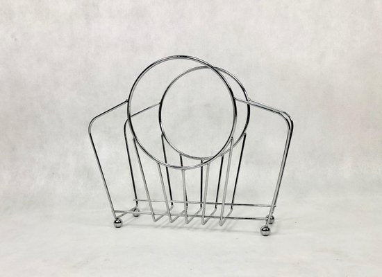 German Chrome Plated Magazine Rack, 1980s-ZCY-1376114