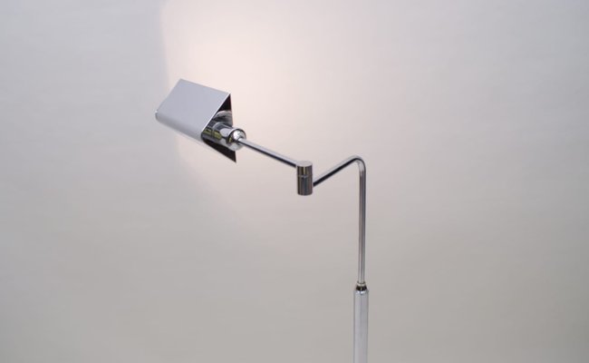 German Chrome Swivel Floor Lamp, 1970s-KQB-723707