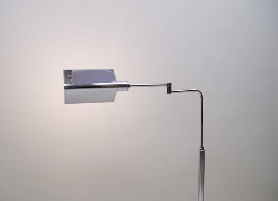 German Chrome Swivel Floor Lamp, 1970s-KQB-723707