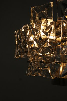 German Chromed Chandelier with Crystals from Kinkeldey, 1960s-UMB-1752683