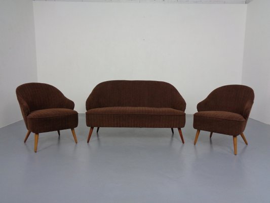 German Cocktail Sofa and Chairs, 1960s, Set of 3-RDW-1174432