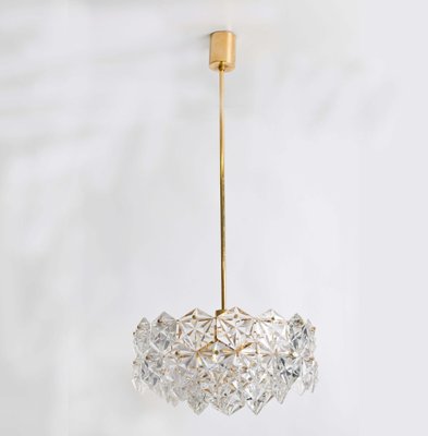 German Crystal and Gilt Metal Chandeliers from Kinkeldey, Set of 2-VDW-954895