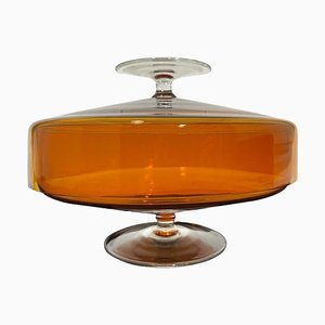 German Crystal Glass Lidded Box attributed to Heinrich, Löffelhardt, 1950s-UCH-1777416