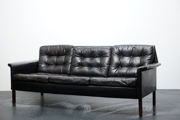 German Cubic Leather 3-Seater Sofa by Rudolf Glatzel for Kill International-CIP-1124612