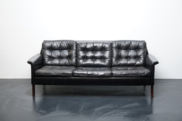 German Cubic Leather 3-Seater Sofa by Rudolf Glatzel for Kill International-CIP-1124612