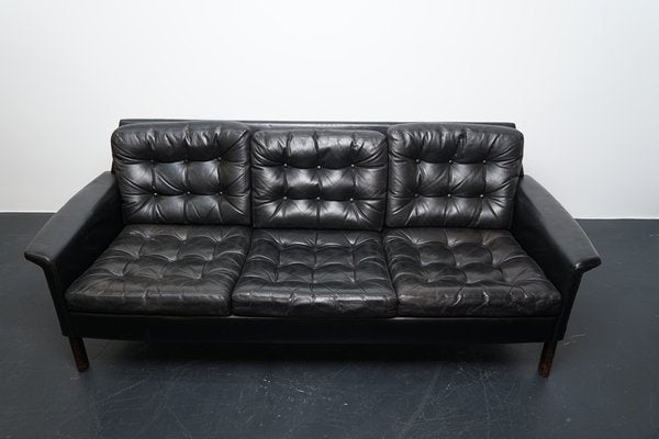 German Cubic Leather 3-Seater Sofa by Rudolf Glatzel for Kill International-CIP-1124612