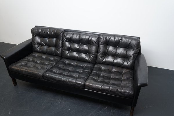 German Cubic Leather 3-Seater Sofa by Rudolf Glatzel for Kill International-CIP-1124612