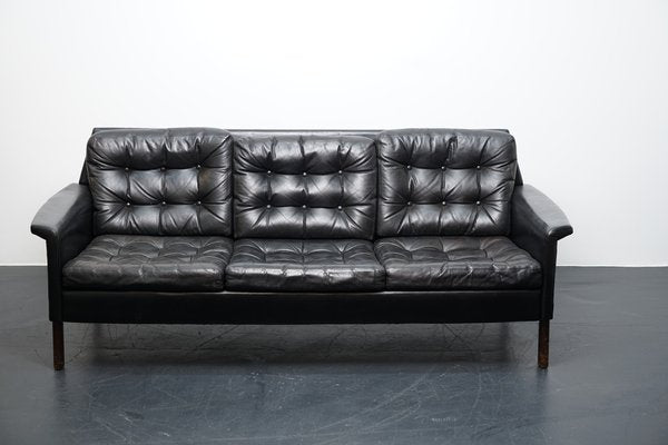 German Cubic Leather 3-Seater Sofa by Rudolf Glatzel for Kill International-CIP-1124612