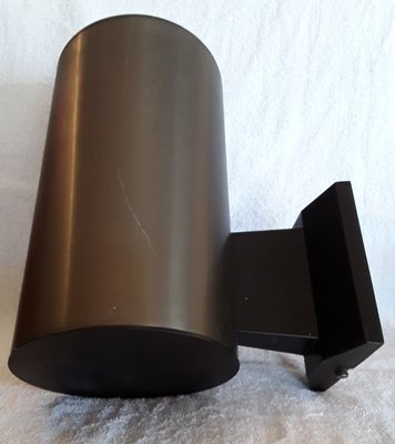 German Cylindrical Brown Anodized and Satin Aluminum Wall Lamp from Hoffmeister, 1980s-HOI-1078237