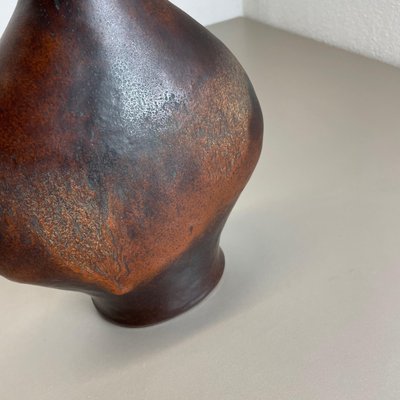 German Fat Lava Ceramic Pottery Vase by Gerda Heukoth for Carstens Tönnieshof, 1970s-QZ-1143244