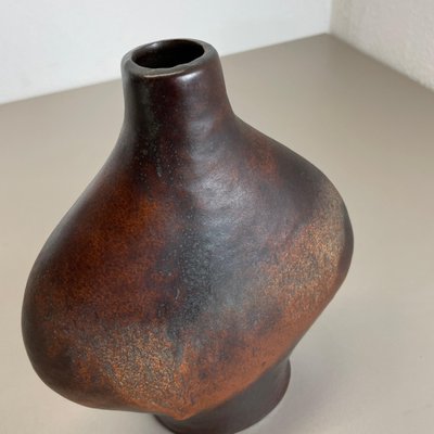 German Fat Lava Ceramic Pottery Vase by Gerda Heukoth for Carstens Tönnieshof, 1970s-QZ-1143244