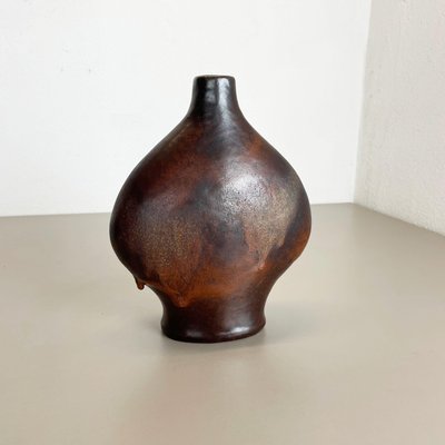 German Fat Lava Ceramic Pottery Vase by Gerda Heukoth for Carstens Tönnieshof, 1970s-QZ-1143244