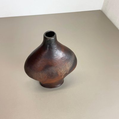 German Fat Lava Ceramic Pottery Vase by Gerda Heukoth for Carstens Tönnieshof, 1970s-QZ-1143244