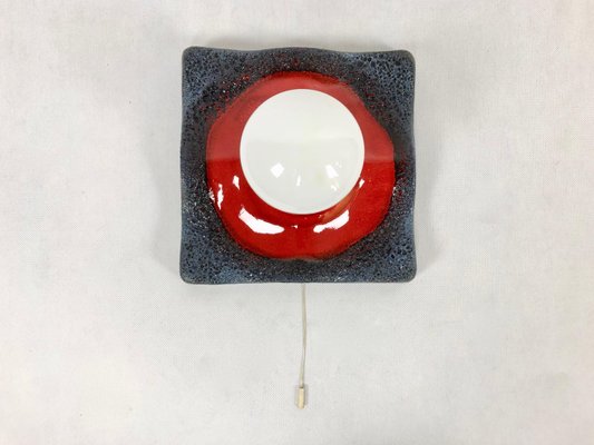 German Fat Lava Ceramic Sconce, 1970s-ZCY-1376143