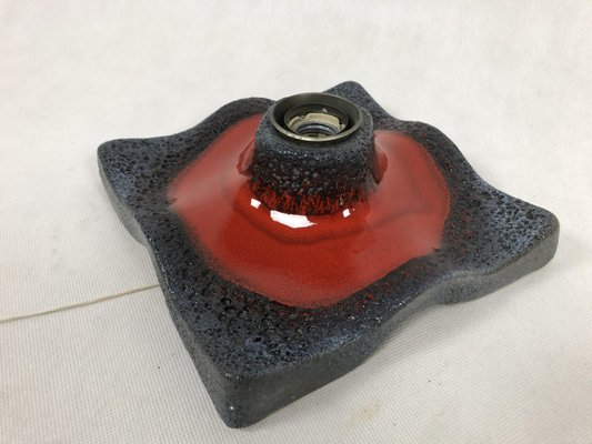 German Fat Lava Ceramic Sconce, 1970s-ZCY-1376143