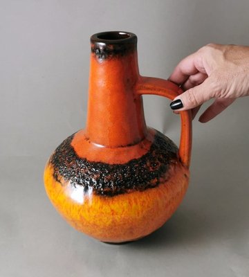 German Fat Lava Colored and Glazed Ceramic Pitcher, 1968-QRS-1721554