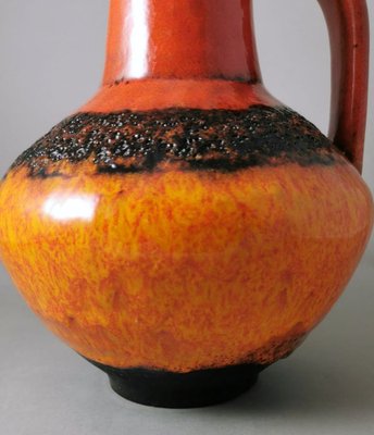 German Fat Lava Colored and Glazed Ceramic Pitcher, 1968-QRS-1721554