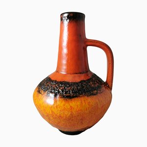 German Fat Lava Colored and Glazed Ceramic Pitcher, 1968-QRS-1721554