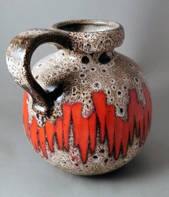 German Fat Lava Colored and Glazed Ceramic Pitcher with Handle from Scheurich, 1968-QRS-1721560