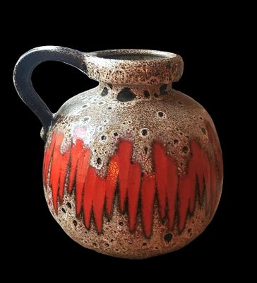 German Fat Lava Colored and Glazed Ceramic Pitcher with Handle from Scheurich, 1968-QRS-1721560