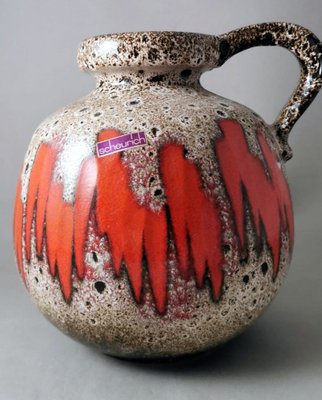 German Fat Lava Colored and Glazed Ceramic Pitcher with Handle from Scheurich, 1968-QRS-1721560