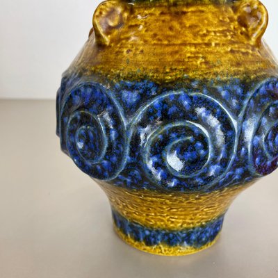 German Fat Lava Op Art Pottery Vase from Jasba Ceramics, Set of 2-QZ-1256068