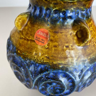 German Fat Lava Op Art Pottery Vase from Jasba Ceramics, Set of 2-QZ-1256068