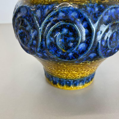 German Fat Lava Op Art Pottery Vase from Jasba Ceramics, Set of 2-QZ-1256068