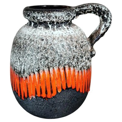 German Fat Lava Style Colored and Glazed Ceramic Pitcher with Handle-QRS-1286963