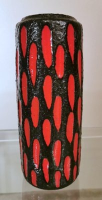 German Fat Lava Style Colored Glazed Ceramic Vase-QRS-1299836