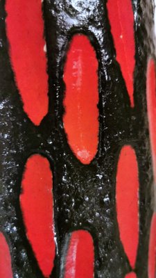 German Fat Lava Style Colored Glazed Ceramic Vase-QRS-1299836