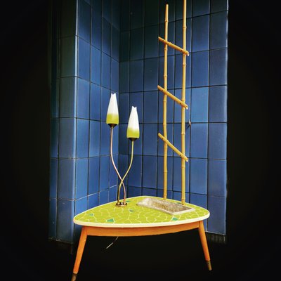 German Floor Lamp with Flower Stand and Planter, 1950s-PYR-942214