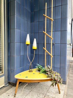 German Floor Lamp with Flower Stand and Planter, 1950s-PYR-942214