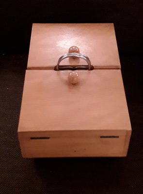 German Foldable Beech Sewing Box with Chrome-Plated Metal Handles, 1950s-HOI-1448837