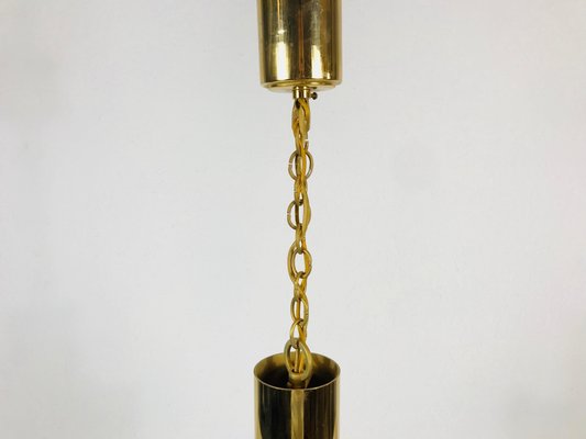 German Gilt Brass and Crystal Glass Chandelier from Palwa, 1970s-PUK-617879