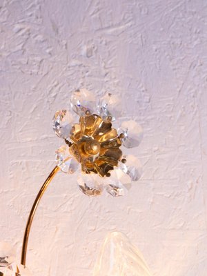 German Glamorous Jewel Wall Lamp in Crystal & Gilt-Brass from Palwa, 1960-DEK-945877