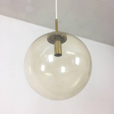 German Glass Ball Pendant Lamps from Glashütte Limburg, Set of 3-QZ-1053258