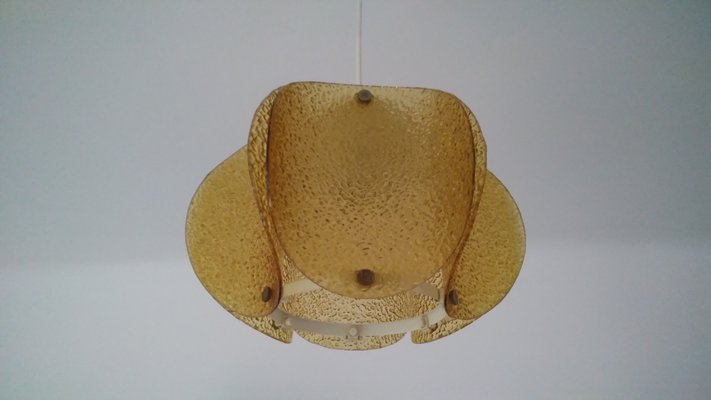 German Glass Pendant Lamp, 1970s-TZ-547775