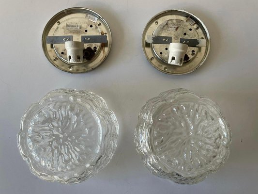 German Glass Sconces or Ceiling Lamps from Limburg, 1960s-RDS-1146467