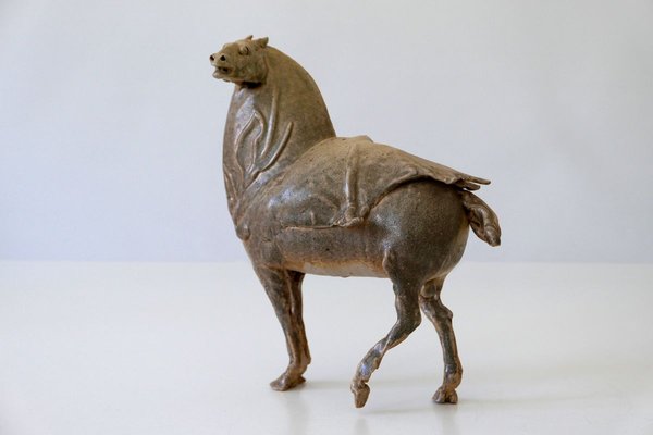 German Glazed Pottery Horse Sculpture by Harro Frey, 1970s-WPT-627394