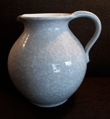 German Handmade Ceramic Jug Vase with Handle from JLK, 1970s-HOI-1285471