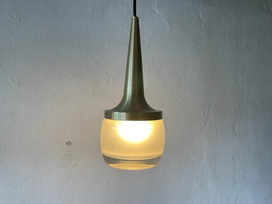 German Heavy Ice Glass Pendant Lamp from Staff, 1960s-RDS-1193037