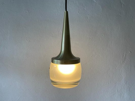 German Heavy Ice Glass Pendant Lamp from Staff, 1960s-RDS-1193037