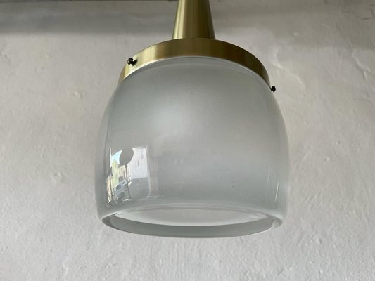 German Heavy Ice Glass Pendant Lamp from Staff, 1960s-RDS-1193037