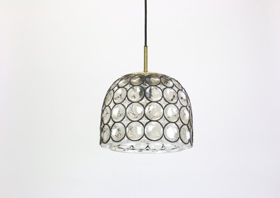 German Iron and Clear Glass Pendant Lights by Limburg, 1960s-UGR-1085482