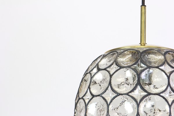 German Iron and Clear Glass Pendant Lights by Limburg, 1960s-UGR-1085529